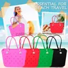 Beach Bags Large Capacity EVA Soft Breathable Bag Tote Shopping Handbag for Swimming Sundries Organizercatlin_fashion_bags