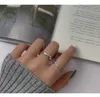 S925 Sterling Silver Bamboo Knot Open Index Finger Ring with Female Minority Design Versatile Thai Silver Plain Ring DR37 240103