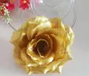 Têtes de fleurs artificielles en soie, Roses dorées, 10cm, vente en gros, lots pour embrasser, boule de fleurs, Pomander, Arrangement de mariage, BJ