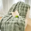 Noahas Kış Sonbahar Sıcaklık Takliti Kürk Peluş Battaniye Süper Yumuşak Battaniye Yatak Çekyat Kabarık Battaniye Yatak Odası Kanepe 240103
