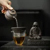 Чайник с фиолетовым песком и черепахой, бытовой ситечко для чая, ситечко из панциря черепахи, креативный фиолетовый глиняный чай, домашнее животное, украшение для чая кунг-фу 240102
