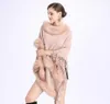 Women Fur Shawl With Tassel Sweater Poncho Faux Stole Femme Fausse Mujer Falso Pelaje Chal Scarves6950101