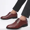 Mannen ademende elegante oxford bruiloft leer casual heren met hielbedrijf sociale schoen mannelijke kleding schoenen 240102 346 s