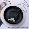 Chains Hip Hop Pistol Pendant Necklace Personality Cool Rap Trend Crystal Submachine Gun Stainless Steel Chain For Men Accessories Gift