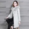 Women's Leather 2024 Genuine Sheepskin Jackets Women 90% White Duck Down Female Jacket Fur Collar Hooded Coats