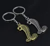 Nyckelringar fördubblar Mustang Car Metal Keychain Key Ring Chain Pendant för reklamfordon Anpassade tillbehör5252864