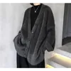Damenpullover Pullover lose Strickjacke Mantel lässig weiblich koreanische Version Nachahmung Nerz Herbst Winter dicke mittlere lange Damenkleidung