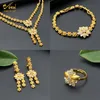 Bracelets Dubai African Jewelry Set Wedding Indian Necklace for Women Bracelet Earrings Ring Bridal Gold Plated Nigerian Jewelery