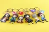 Anahtarlık anime iblis anahtarlık sevimli brinco bıçağı hayalet pvc anahtar zinciri Kamado tanjirou cosplay pompom yaiba Keyring