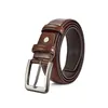 Riemen Echte lederen riem voor heren Hoge kwaliteit Pin-gesp Jeans Koeienhuid Casual Business Cowboy Tailleband Riem Cadeau