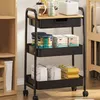 Bakningsverktyg Cart Storage Trolley Multi-Layer Mobilgolv till tak Baby Snack Rack Auxiliar Carrito Restaurant Furiture