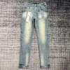 Lila jeans män lila jeans denim byxor mode byxor avancerad kvalitet rak design retro streetwear casual svettbyxor joggar 521