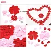 Decorative Flowers 1000pcs 2cm DIY Heart Petals Wedding Decorations Satin Fabric Artificial Flower Decor Supplies 6zhh200