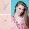 Jewelrypalace Heart 1CT Natural Pink Quartz 925 Sterling Silver Pendant Necklace For Woman No Chain 240103