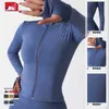 Mulheres Tracksuits AI Secagem Rápida Manga Longa Yoga Terno para Mulheres Nua Fitness Casaco Zipper Apertado Correndo Esportes Mulheres J240103