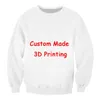 Jumeast Marka Erkek Kadınlar 3D Baskılı Fermuar Hoodies Kendi Müşteri Tasarım Anime/PO/Yıldız/DIY İstediğiniz 240103
