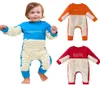 Combinaison de vadrouille pour bébé nouveau-né bébé filles garçons rampant bébé vadrouille solide Onesie barboteuse combinaison unisexe barboteuse vetement fille G12181863099