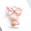 Hair Accessories Boutique 12Sets Ins Fashion Cute Pom Tiaras Bowknot Hairpins Solid Floral Star Bow Clips Princess Headwear