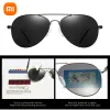 Xiaomi youpin óculos de sol polarizados masculinos e femininos óculos de sol masculinos ao ar livre pesca retrô preto óculos de sol piloto uv400