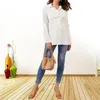 Casual Maternity Top Pregnancy Long Sleeve White Blouse for Pregnant Elegant Ladies Fashion Women Clothings 240102