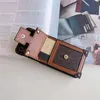 Tasarımcı Moda Kartı Tutucu Crossbody Lüks Deri Telefon Kılıfları Samsung Galaxy Z Flip 5 4 3 5G Z Kat 5 4 3 Z Fold3 4 Krayik Kapak 6223 ile Şok geçirmez Koruyucu