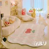 Tapis de style mignon pour salon, dessin animé, chambre à coucher, décoration de chevet, maison en peluche, tapis de salon doux et moelleux, tapis de sol rose 240103