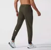 Lululemen kısa pantolon yoga kıyafeti jogger spor hızlı kuru çizim sporu cepleri eşofmanlar pantolonlar erkekler rahat elastik bel fitness adam egzersiz pantolon y6143