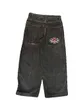 Y2K lettre brodée JNCO jean Hip Hop Baggy pantalon noir hommes femmes Harajuku mode taille haute pantalon large 240102