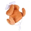 Costumi per gatti Peluche con cigolante Peluche per animali Copricapo Teddy Pollo arrosto Giocattolo da masticare resistente alla masticazione Accessori per la pulizia dei denti