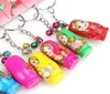 Keychains 12pcsset ryska häckande dockor Key Ring Babushka Matryoshka figurer Kids Toy18231256