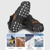 1 par de escalada crampons anti-skid 32 studs neve gelo garra sapatos profissionais pico aperto de aço inoxidável inverno ao ar livre equipamentos 240102