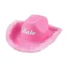 Boinas feminino cowgirl chapéu nupcial chuveiro boné pena guarnição feltro damas de honra headwear