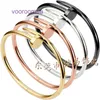 Designer Jewelry Car tires's Classic Bangles Bracelets For Women and Men nail bracelet steel rose gold inlaid diamond without stone With Original Box