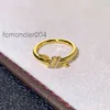 Rings Jewelry v Gold Knot Ring Women t Plating 18k Rose Twisted Rope with Elegant Feeling HJCY