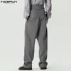 Pantalon pour hommes INCERUN rayé taille haute lâche pantalon décontracté plissé hommes streetwear 2024 joggeurs mode loisirs pantalon S-5XL