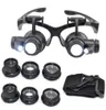 10X 15X 20X 25X Loupe Double LED lumières lunettes lentille Loupe bijoutier montre réparation outils 2774981