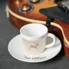 Tazza da caffè con riflessione a specchio Tazza creativa con colibrì anamorfico Tazza in ceramica Luycho Set da tè con sottobicchiere 90ml220ml 240102