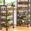 Baking Tools Storage Rack Utility Cart Rolling Shelves Serving Multi Use Functional Collapsible Carro De Servicio Restaurant Furiture