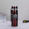 1000ml800ml600ml Double flacon à vide en acier inoxydable bureau de voyage Fitness Thermos bouteille d'eau café thé tasse isolée tasse 240102