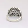 Ring Designer-Schmuck für Frauen Original hochwertige Bandringe 925 Silber Federringe mit Diamantschmuck