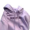 Sweats à capuche pour femmes Sweatshirts Guangzhou treize rangées Vente chaude Lait Doux Gluant Violet Lettre Brodée Sweat à capuche pour femmes Automne et hiver Western