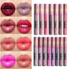 Lip Gloss 1/2PCS Glitter Makeup 15 Colors Matte-changing Waterproof Lasting Shimmer Shiny Illusion Natural Liquid