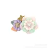 Accessori per capelli Copricapo europeo e n per forcina per bambini Set di mosaici di fiori combinati con vento dolce e adorabile