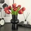 Fiori decorativi Ramo singolo Pappagallo multicolore Tulipano Fiore artificiale Decorazione per la casa di nozze Ornamenti di simulazione