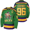 Herren Mighty Duckss Trikot 33 Greg Goldberg 96 Charlie Conway 99 Adam Banks Genähte Eishockey-Trikots AUF LAGER Fase Versand S-XXXL