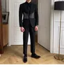2023 High Quality Embroidery Patterns Suit Two Piece Wedding Party Groom Banquet Slim Costume Homme Mariage 240103