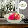 Dinnerware Sets Vintage Mixing Bowls Enamel Edge Basin Large Container Kitchenware