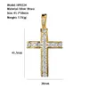 المورد أزياء مجوهرات بسيطة الماس المثلج Big CZ 24K الذهب مطلي Zirconia Diamond Cross Necklace قلادة قلادة