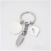 Party Favor Sublimation Lip Heart -Shaped Key Pendant Jewelry European And American Transfer Blank Red Keychain Drop Delivery Home G Dh4Ni