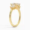 Medboo Fine Jewelry 2ct Oval Cut Moissanite Diamond Pierścień Trzy kamień 14 -krotnie żółte złoto stałe złoty pierścionek zaręczynowy moissanite